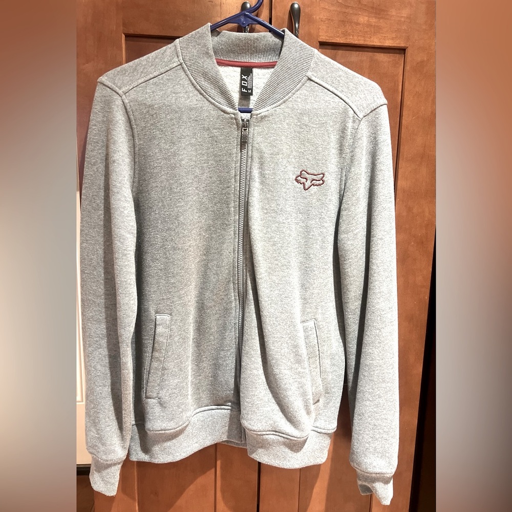 Fox Gray Zip-Up Sweater - Picture 2 of 5